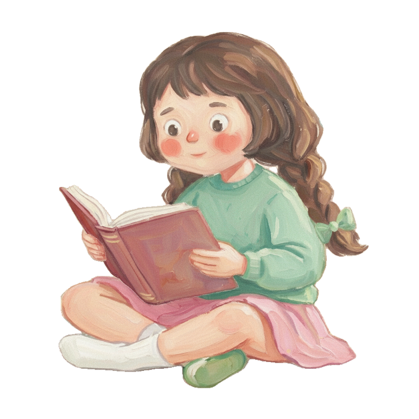 Scene 2 — a girl absorbed in a book